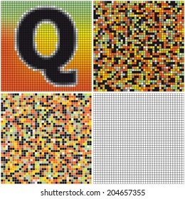 Letter Q (mixed mosaic with empty cells)