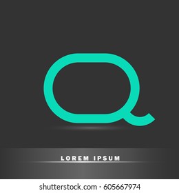 Letter Q. Modern and elegant typographic for your business