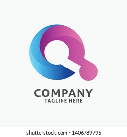 Letter Q modern logo design. initial Q logo inspiration