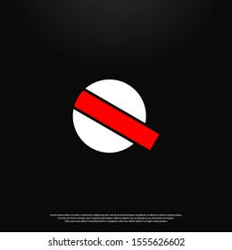 Letter Q modern Logo icon monogram design. Vector graphic design template element. black background.