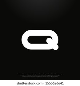 Letter Q modern Logo icon monogram design. Vector graphic design template element. black background.