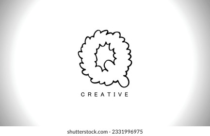 Letra Q Elemento de plantilla de diseño de logotipo de forma moderna