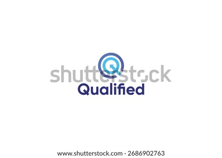Letter Q modern and simple qualified targeted logo