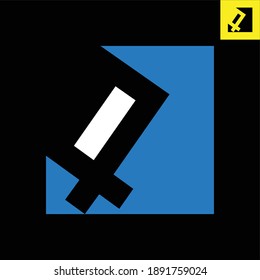 Letter Q monogram logo design in Gestalt art style. Vector logo in Eps 8.