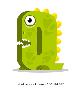 Letter Q Monster. Vectorial Illustration