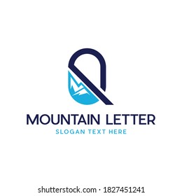 Letter Q Mountain Abstract Modern Business Creative Logo