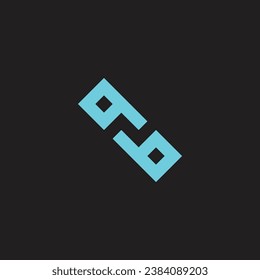 Letter q, N and b square geometric symbol simple logo vector