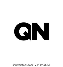 Letter Q and N, QN logo design template. Minimal monogram initial based logotype.