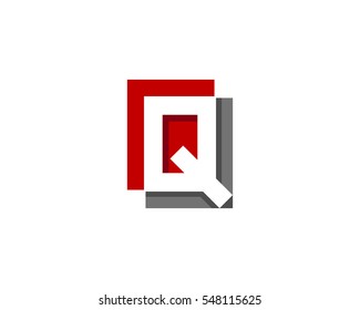 Letter Q Negative Space Logo Design Element