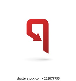 Letter Q number 9 logo icon design template elements 