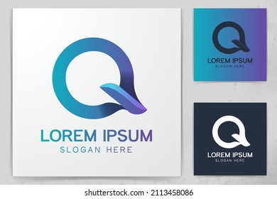 letter Q O logo Designs Inspiration Isolated on White Background