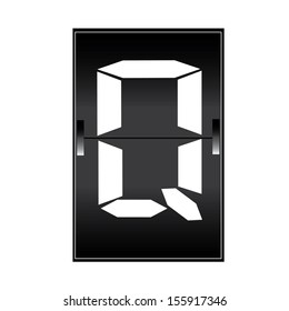 letter q on a mechanical timetable
