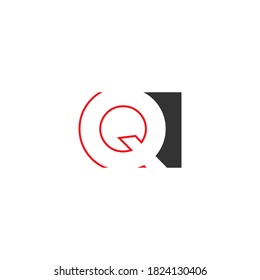 Letter Q on square design concept