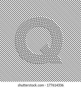 Letter Q - Optical illusion alphabet