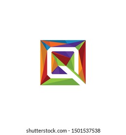  Letter Q Origami Square Creative Modern Logo