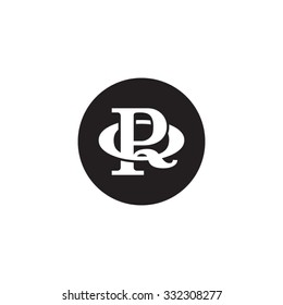 letter Q and P monogram circle logo