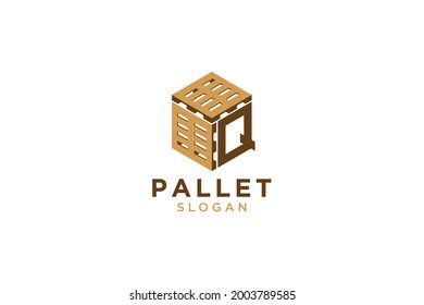 Letter Q for Pallet icon vector sign and symbol isolated on white background, Pallet logo.
