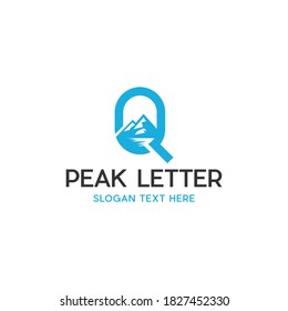 Letter Q Peak Mountain Abstract Monogram Business Logo