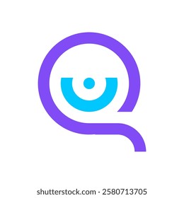 Letter Q people minimal modern logo design