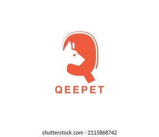 Letter Q Pet dogs Logo template, fully vector and customized logo design