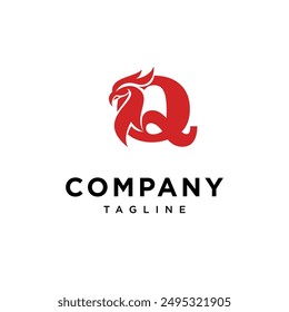 Letra Q Vector de logotipo de Phoenix
