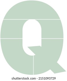 Letter Q Photo Collage, Alphabet Collage Layouts, Image Montage Frames Template