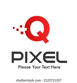 Letter q pixel logo template illustration. suitable for Business logo, App Industry, App icon, etc. Easy to edit, change size, color and text.