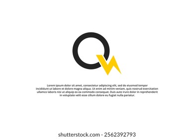 letter q power and electricity logo design