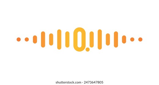 Letter Q with pulse music player element. Audio wave logo design. Premium Vector