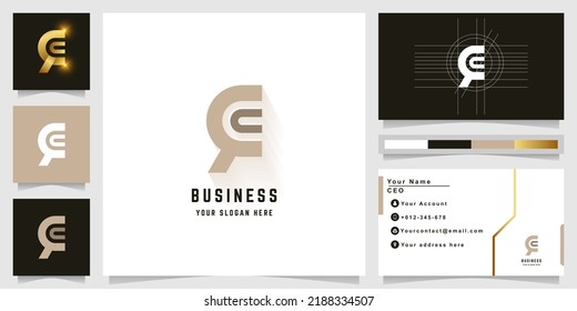 Letter q or qc monogram logo with business card design