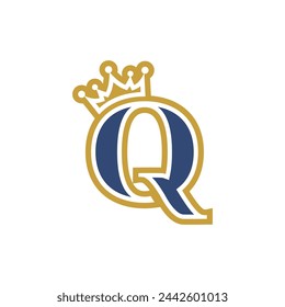 letter Q queen design logo template 
