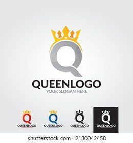 Elemento de diseño de logotipo Queen Q