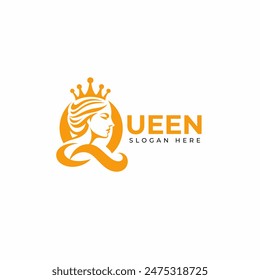Letter q queen logo in simple style. Suitable for fashion company
