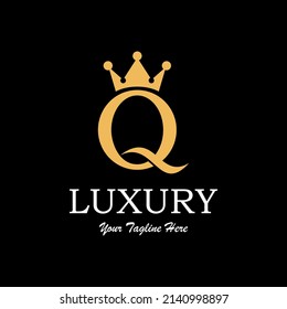letter Q Queen vector logo