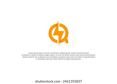 logo moderno de letter q quick flash