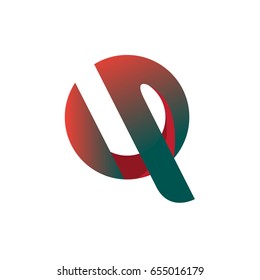 letter Q or R creative icon logo template 