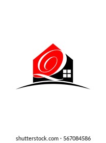 Letter Q Real Estate logo, vector