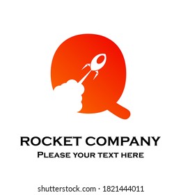 Letter q with rocket vector logo. This design is modern and suitable for web, brand, network, transportation, app, etc