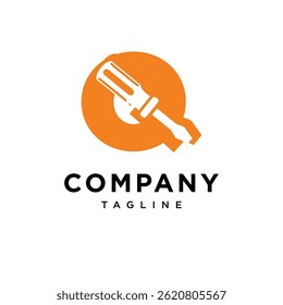 Letter Q Screwdriver Logo Icon Vector