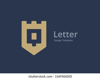Letter Q shield logo icon design template elements