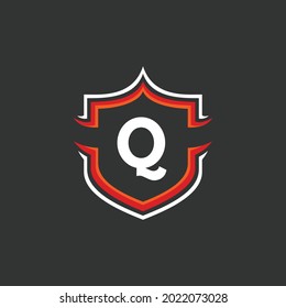 Letter Q and Shield Logo Template