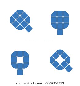 Diseño del logotipo del panel solar de la letra Q