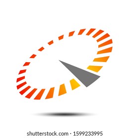 Letter Q Speedometer Icon Vector Logo Template, EPS 10.