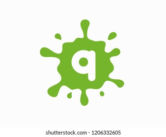 Letter Q splash initial logo