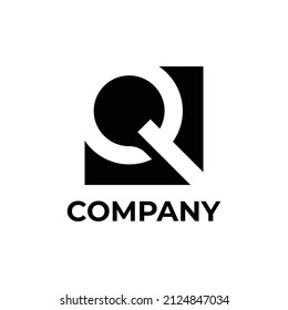 letter Q square in black color logo design