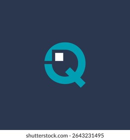 letra Q com agência criativa quadrada empresa start-up logotipo vetor ilustração modelo design