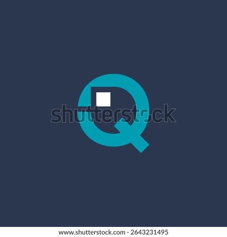 letter Q with square creative agency startup company logo vector illustration template design