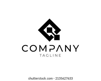 Letter Q Square Geometric Logo Design Vector Template Branding for Brand Company Business