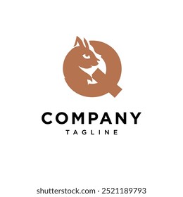 Letter Q Squirrel logo icon vector