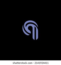 Letter Q from stripes logo design. Universal minimalist flat logotype icon symbol. Vector illustration